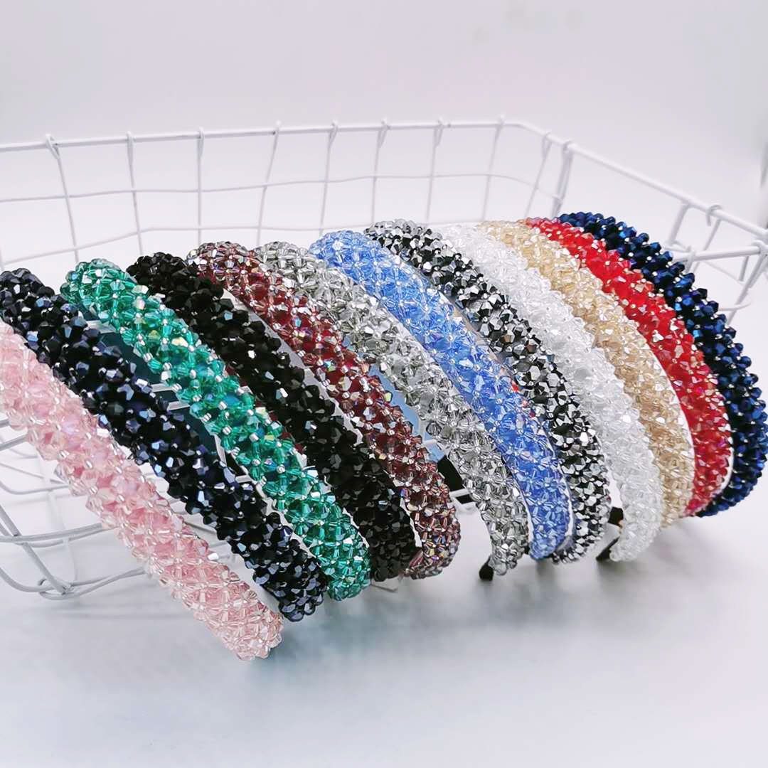 

Shiny Rhinestone Crystal HairBands For Women Girl HairHoop Fashion Hair Accessories Headwear 12 colors DHL, #10