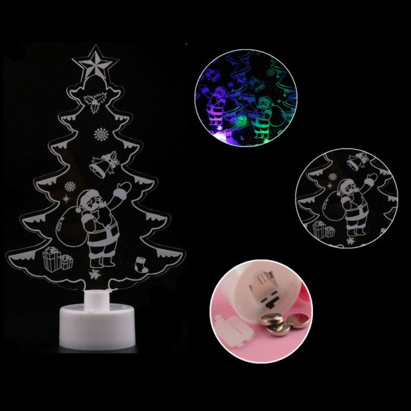 

Colorful LED Decorative Lights New Year Christmas Tree Decorations Party Supplies Acrylic Christmas Night Light