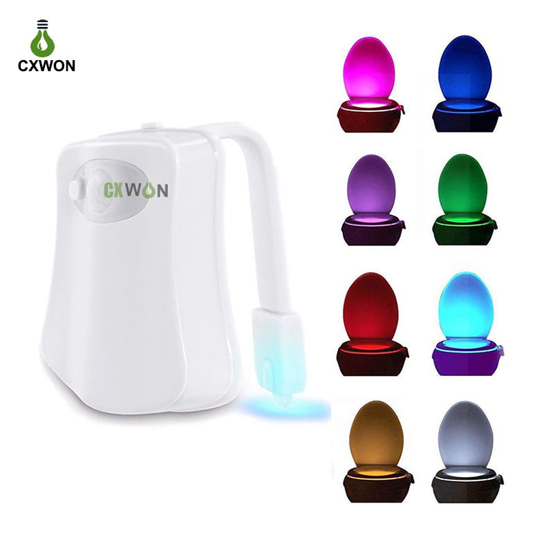

Toilet Light Smart PIR Motion Sensor 8 Colors Waterproof Close Stool Night LED Luminaria WC Lamp