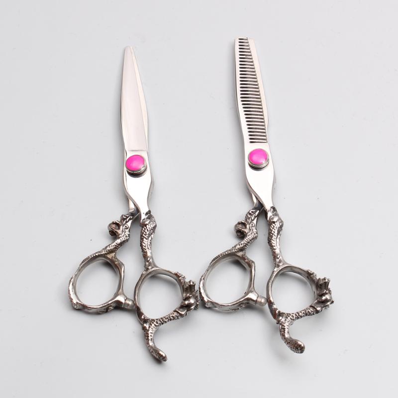 

C9106 6.0" JP 440C Barber Shop Cutting Scissors Thinning Shears Hairdressing Scissors Professional Hair Set of Tool DIY