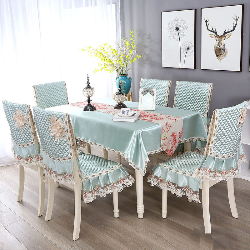 

Modern Dining Table Cover Printed Tablecloth Table Cloth For Room Decor Kitchen Sitting Back Cushion Cover Home Textile W, Beige 2pcs