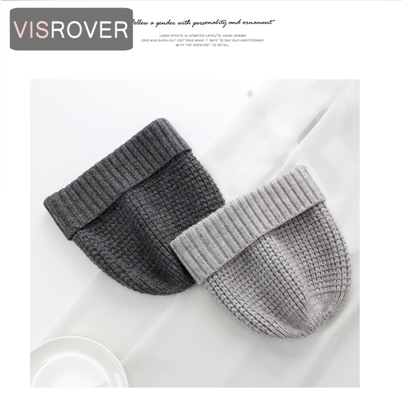 

VISROVER 11 colorsways cashmere Beanie checked pattern Winter Hat Women Knit Cap Skullies Beanies Warm Cap Female hat gift
