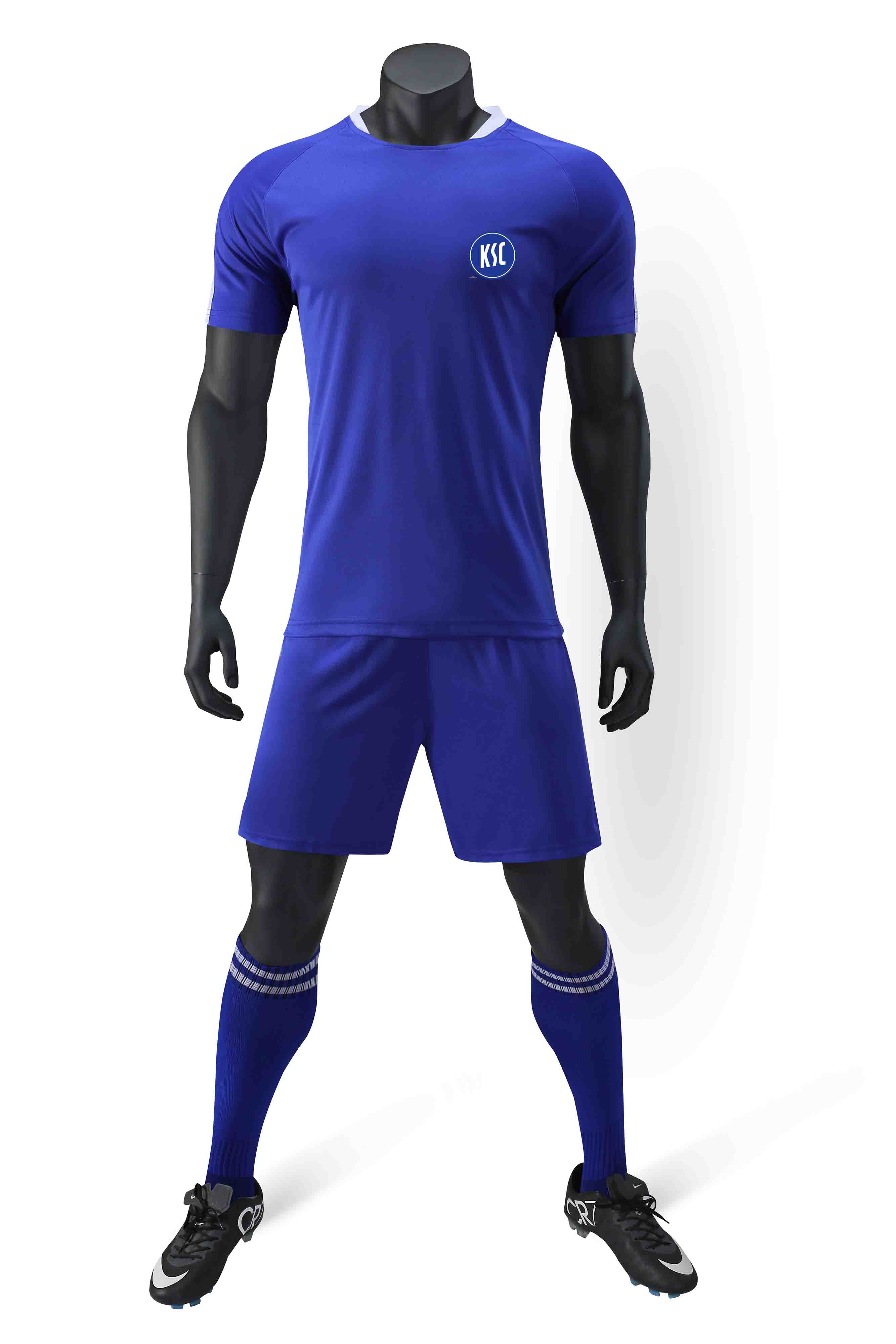 

Karlsruher SC 100% polyester sport new pattern casual t-shirts soccer tracksuit training trendy mens football tracksuits, Gray