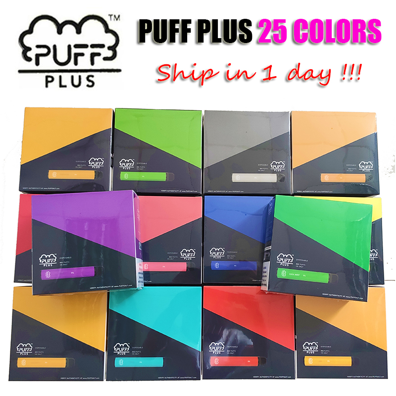 

Newest PUFF BAR PLUS 800+Puffs Disposable Vape Device Pod Pen Cartridge 550mAh Battery 3.2mL Pre-Filled Stick Style Portable Vaporizer