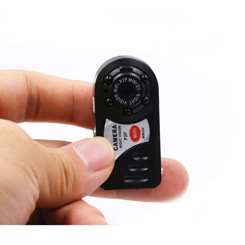 

Free shipping hd espia camcorder mini portable p2p wifi ip camera Recorder Motion Detection Security for android for, Black