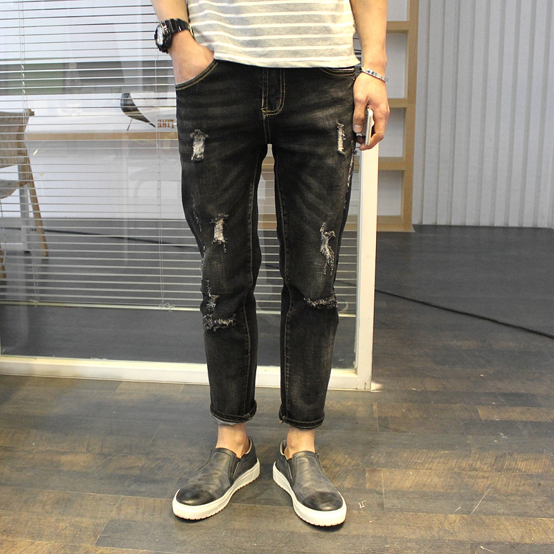 

Han edition hole little cowboy nine minutes of pants men's, Black