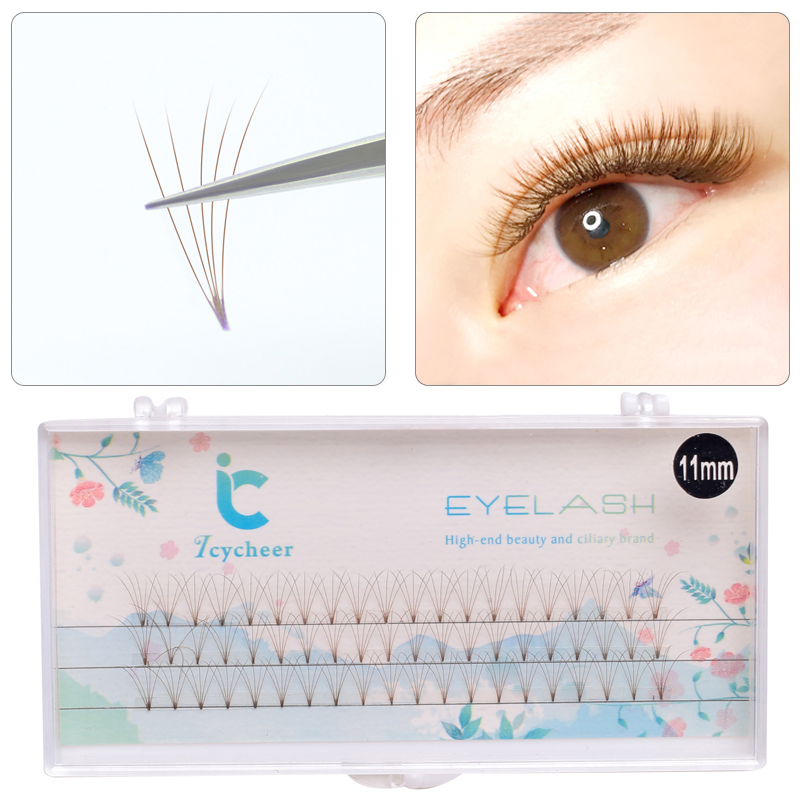 

ICYCHCEER Individual Lashes Brown Color Makeup Eyelash Extension Tools Faux Mink Eyebrow Eyelashes Thin C Curl Maquiagem Cilios