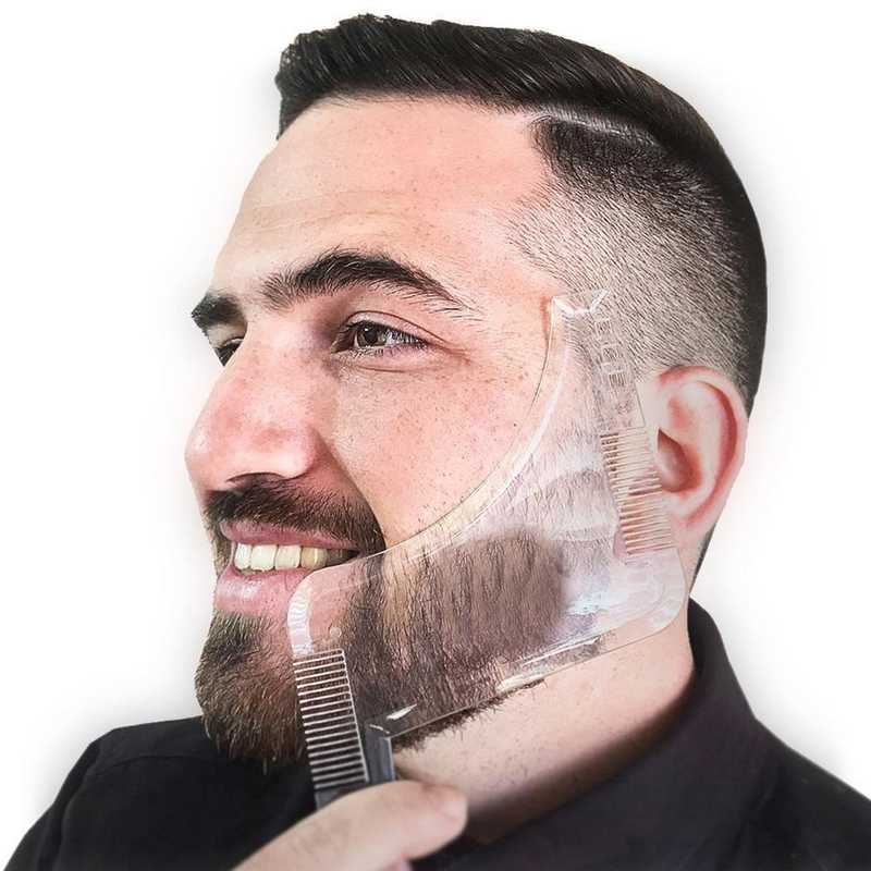 

3 Color Beard Shaper Men Beard Template Shaping Tool Double Side Shaving Brush Face Care Hair Trimming Styling Comb