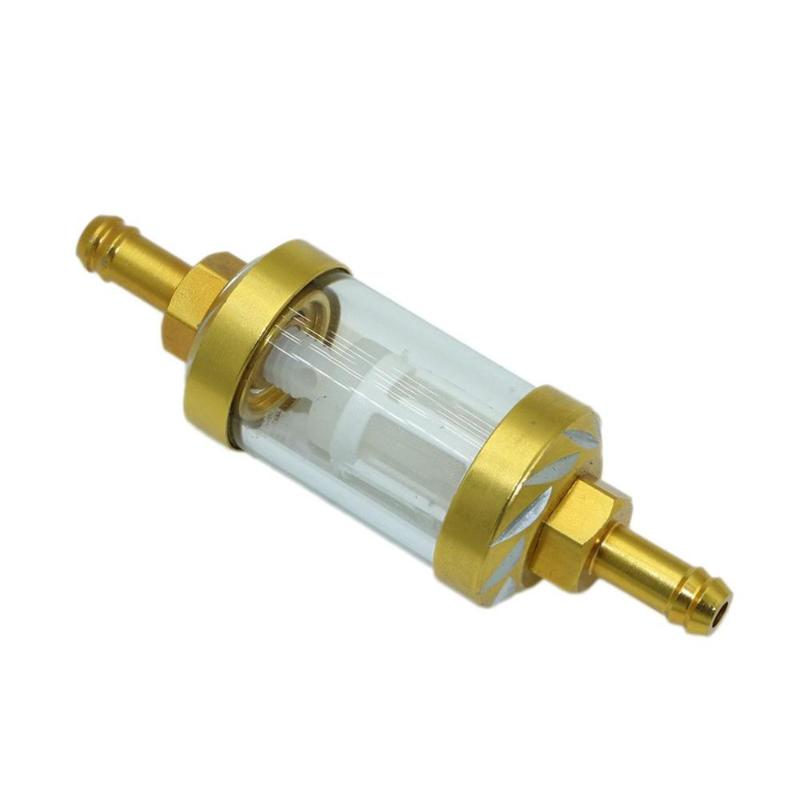

6mm Retro Motorcycle Modification Parts Metal Oil Fuel Filter Detachable Transparent Glass Fuel Filter Motorcycle Accessories