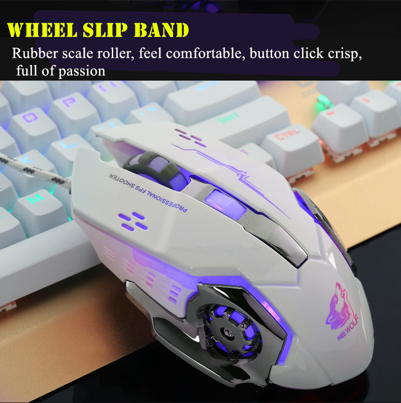 

Colorful Lights Universal Wired Gaming Mouse 4000 DPI LED Optical USB Computer Mouse Gaming Sound/Silent For PC Laptop