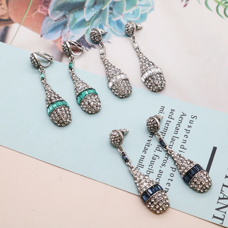 

Rhinestone Earrings Popular Pretty For Women Vintage