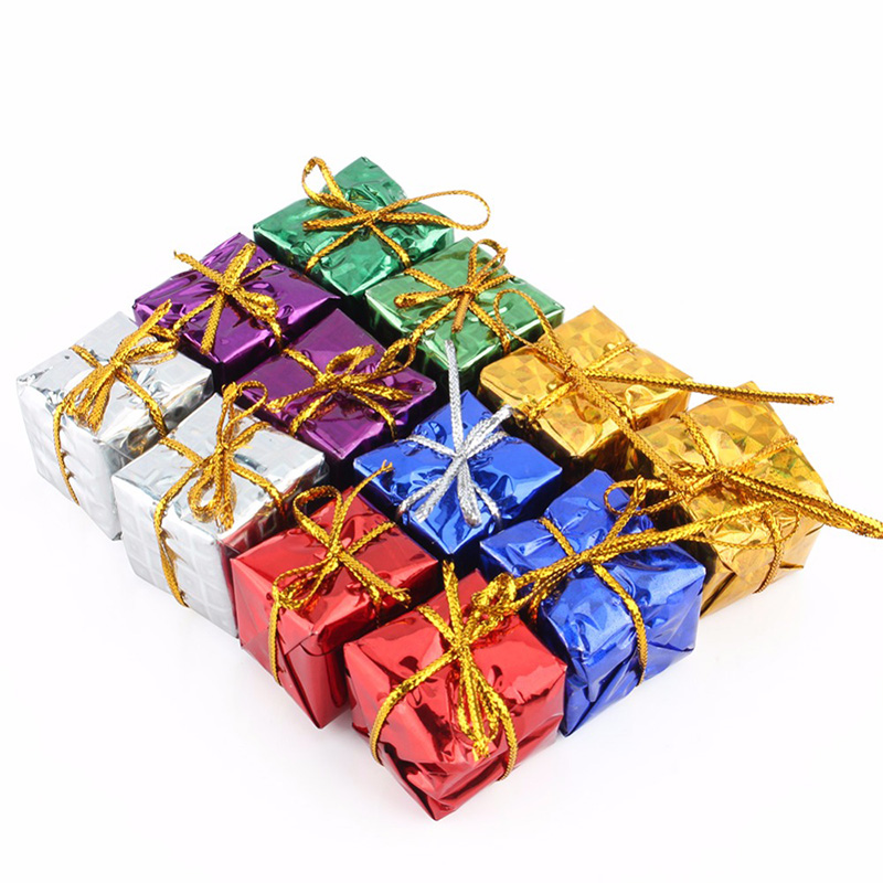 

24pcs Exquisite Christmas Tree Ornaments Xmas Tree Hanging Gift Box Decoration Festival Hanging Ornaments Home Decoration