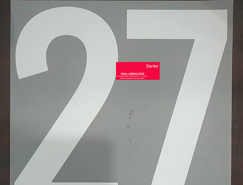 

pavard/thiago new prepare version font any name/number, with dated print 23 august and letters of danke dank available