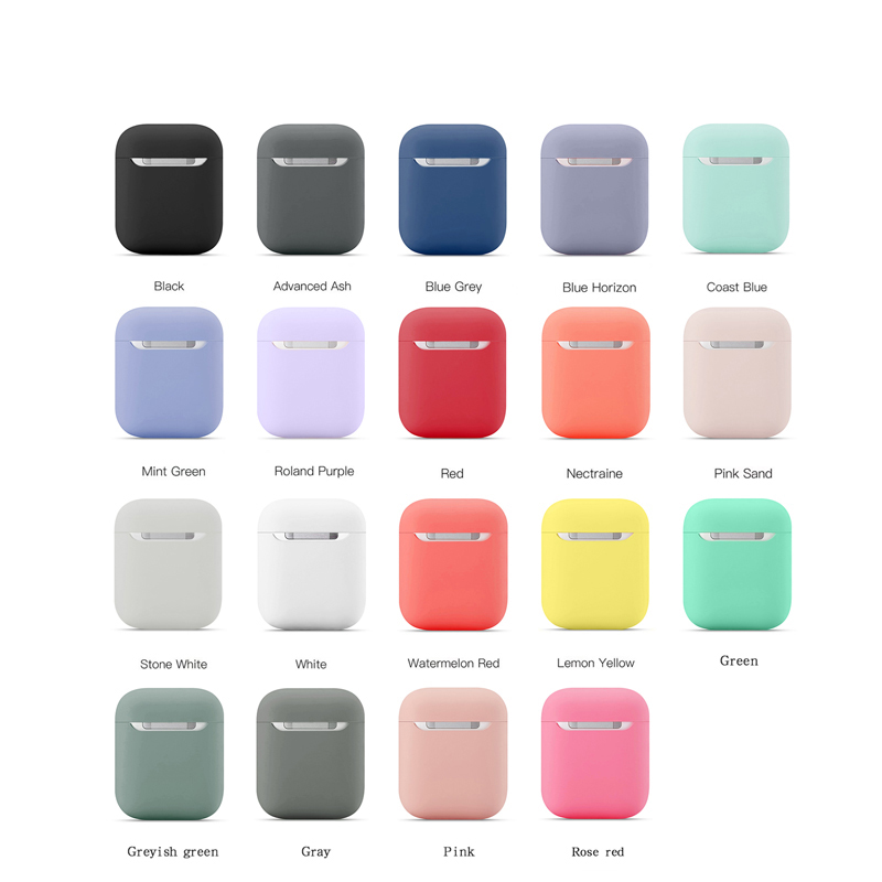 

Silicone Wireless Bluetooth Earphone Charging Box Case For Apple Airpods 1/2 Anti-Drop Shockproof Protective Case