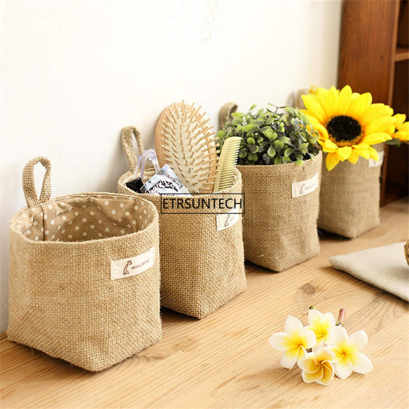 

50pcs Shopping Bag Linen Storage Package Bags Drawstring Bag Small Coin Purse Home Decoration Cloth Hanging