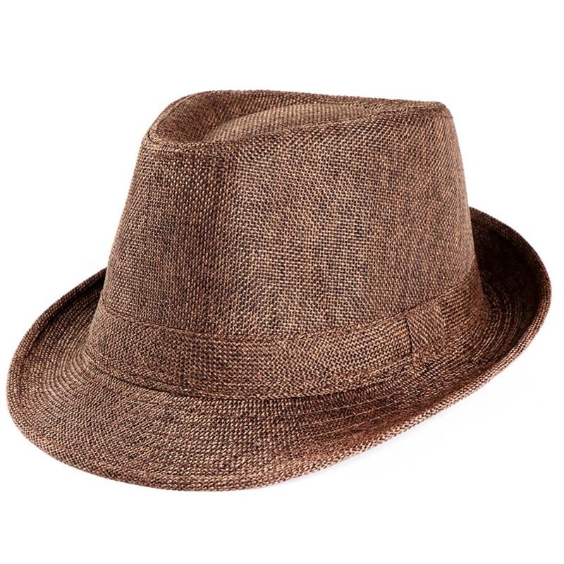 

Women Men Straw Hat Summer Sun Hats Unisex Trilby Cap Beach Straw Hats Femme Outdoor Travel Sun, Beige