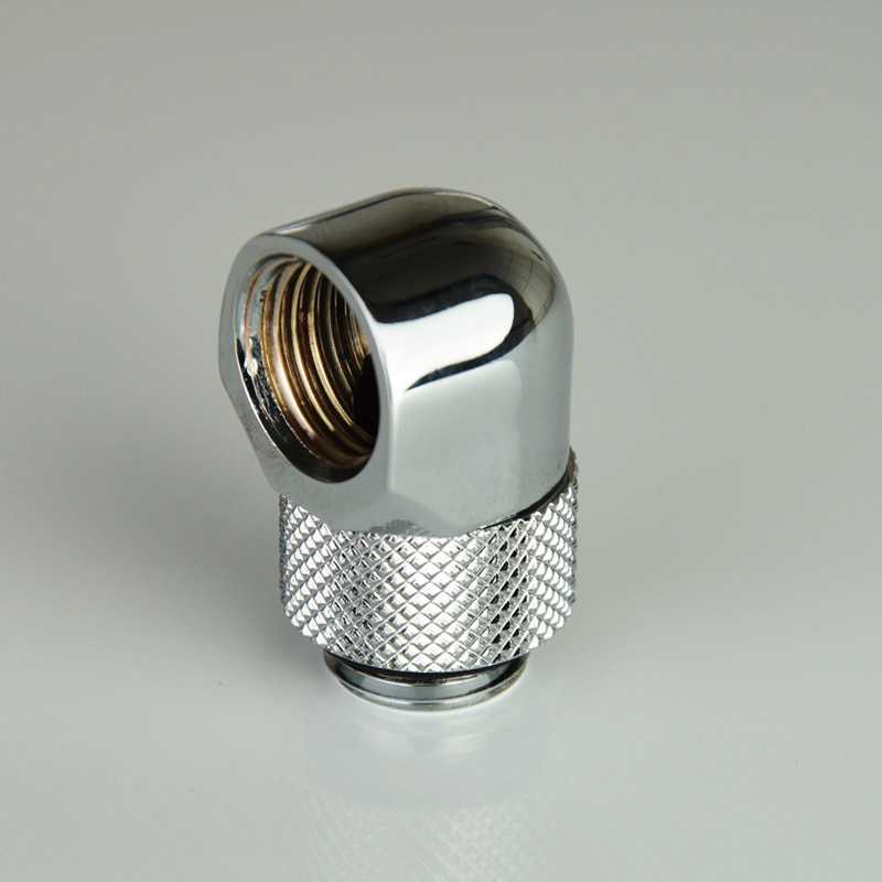 

Black Silver G1/4'' thread 90 degree Rotary Fitting Adapter Rotating 90 degrees water cooling Adaptors metal connector