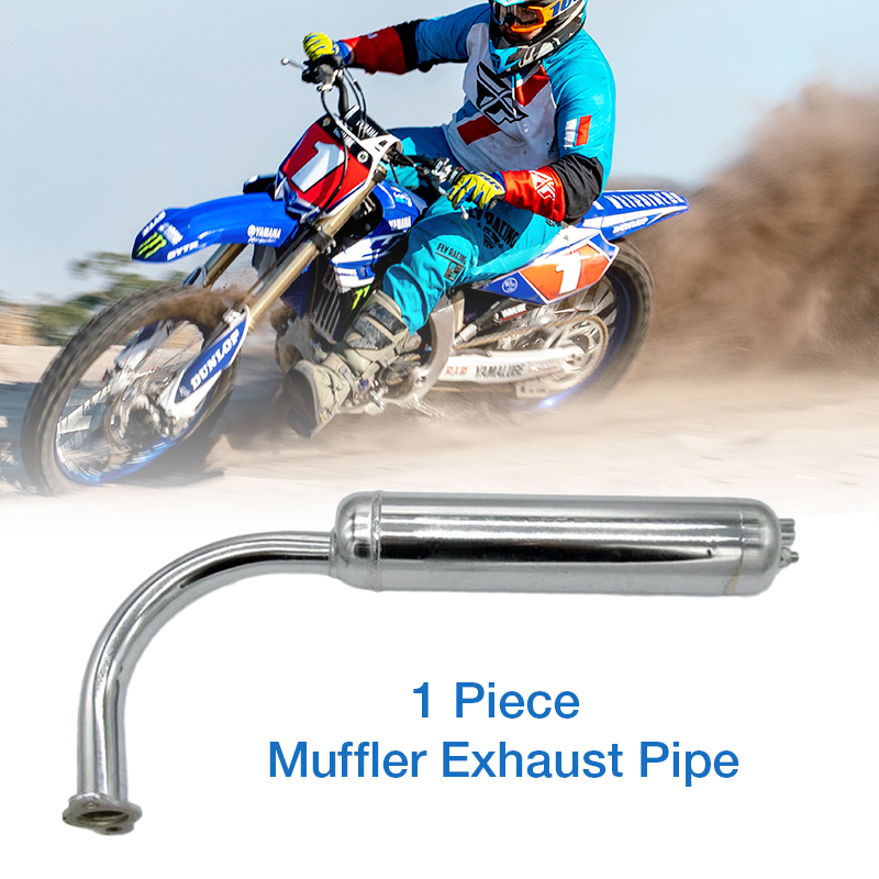 

Motorcycle Exhaust Pipe Muffler Durable Chrome For 48/66/70/80cc Motorized Bicycle Bike 2 Stroke Engine Motorcycle Accessories