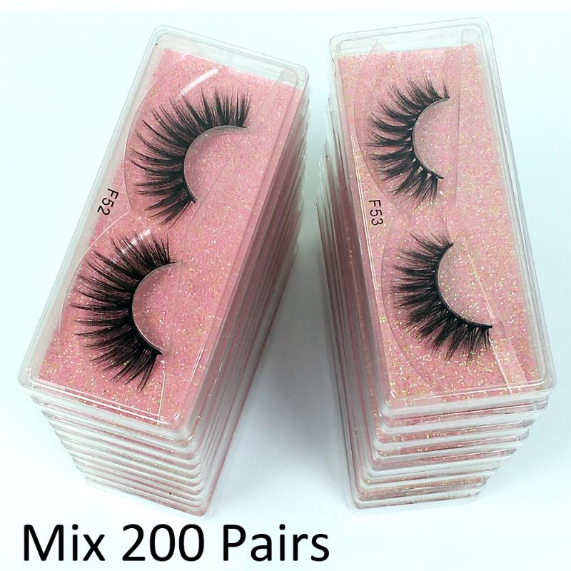 

Wholesale Lashes 30/50/100/200 pcs 3d Mink Lashes Natural Mink Eyelashes Wholesale False Eyelashes Makeup False In Bulk