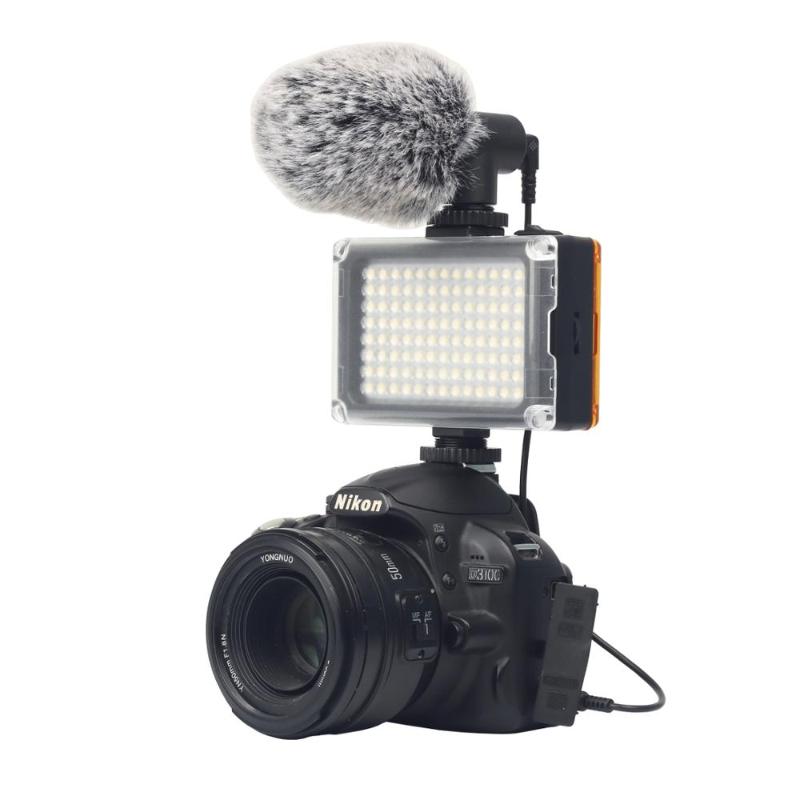

104 DSLR LED Video Light On Camera Photo Studio Lighting Hot Shoe LED Vlog Fill Light Lamp for Smartphone DSLR SLR Camera