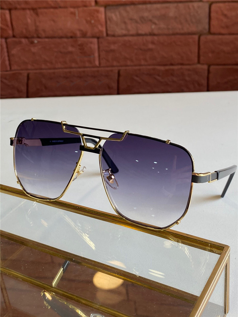 

New design men sunglasses 9090 metal pilot frame nose bridge minimalist bull head metal line fashion and avant-garde German design style