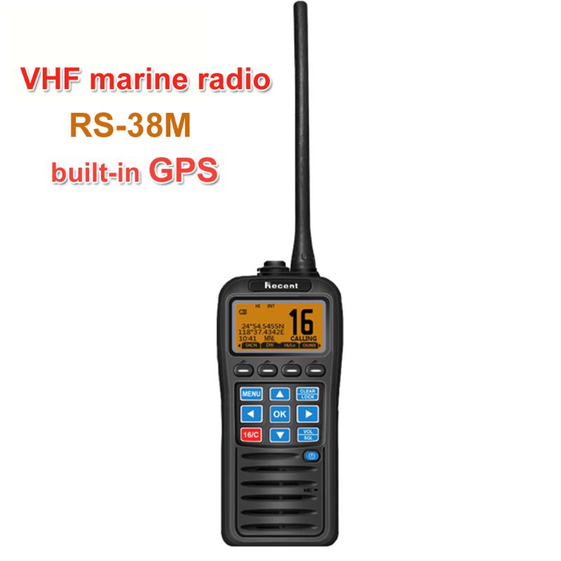 

With GPS VHF Marine Radio RS-38M IP67 Waterproof Float Walkie Talkie Tri-watch 156.025-157.425MHz Transceiver two way radio