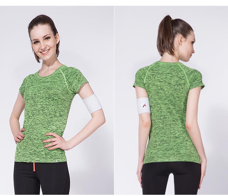 

Gym O-Neck T-shirt Compression Tights Women' Sport T-shirts Dry Quick Running Short Sleeve Tee Fitness Women Clothes, Blue