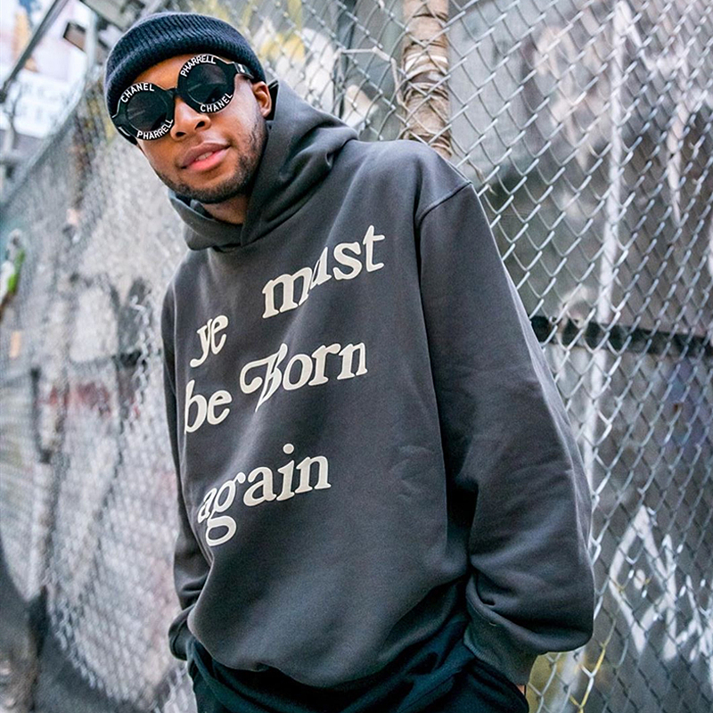 

21SS Good Qaulity Cottom Men designer Hoodies must be born again Printing Sweater Black Hoodie Mens Women sweatshirt men's clothing