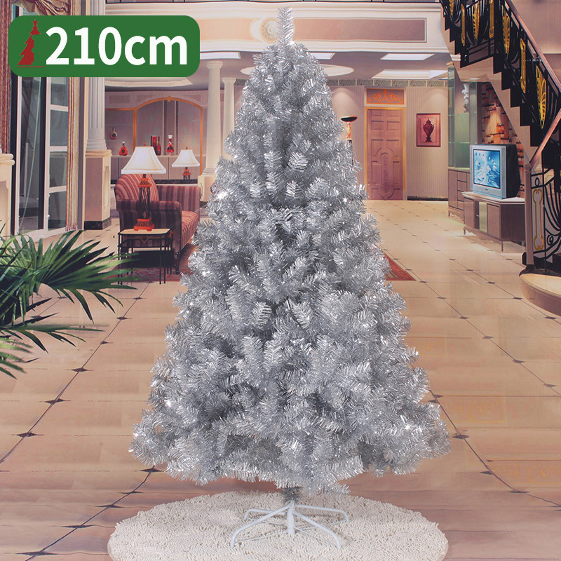 

210cm Christmas tree black silver artificial Christmas tree decorations merry decorations for home free shipping