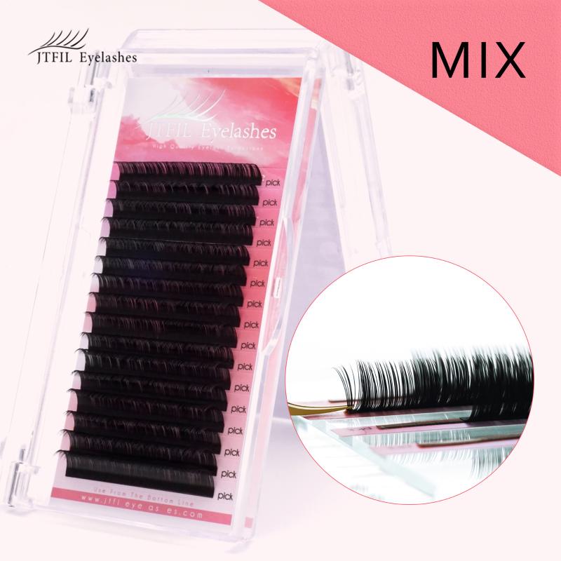 

individual mink eyelashes extension russian volume eyelashes extension 12rows/tray 8-13mm mix supplies JTFIL