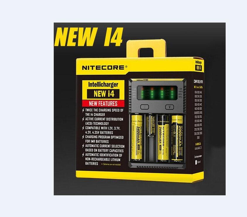 

Nitecore I4 charger Intelli Universal 1500mAh Max Output e cig Chargers for 18650 18350 26650 10440 14500 Battery