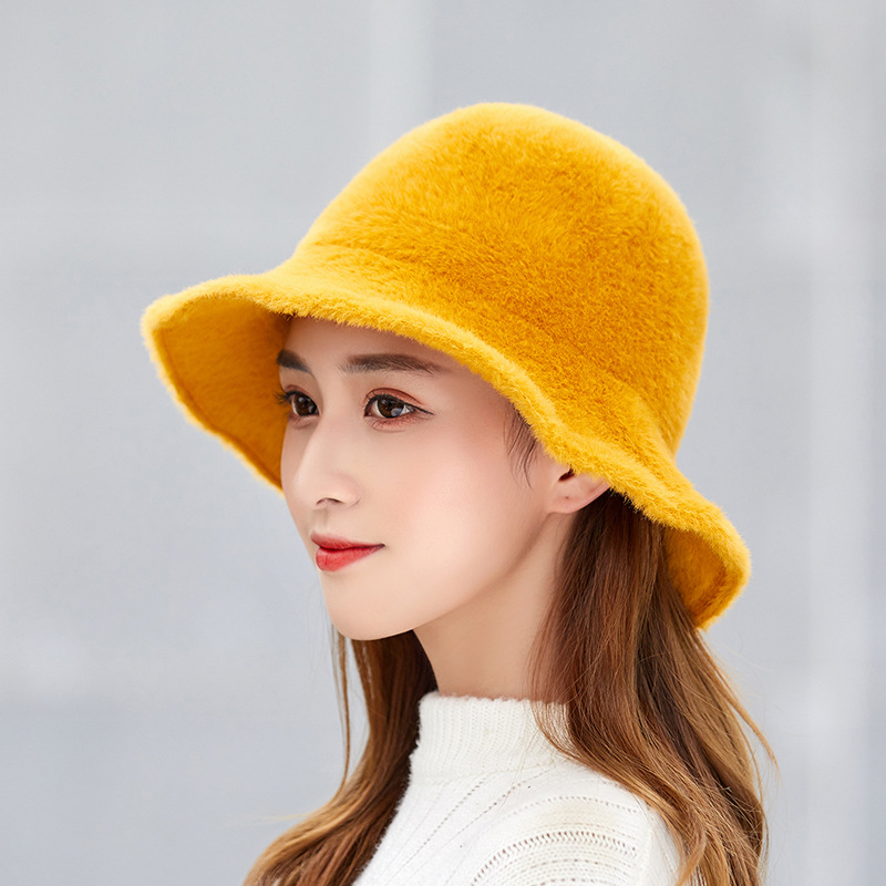 

Cute Simple Fashion Winter High-quality Outdoor Vacation Bucket Hat New Arrival Soft Warm, Black