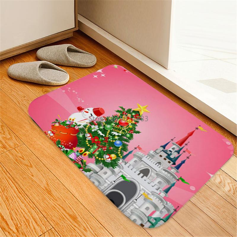 

Gentle Non-slip Floor Mat Christmas Series For Kitchen Bathroom Doormats