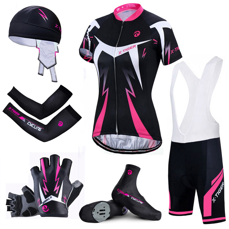 

X-Tiger Top Quality Cycling Jersey Set MTB Bicycle Cycling Clothing Summer Quick-Dry Jersey Racing Bike Clothes Suit, Bib cycling set