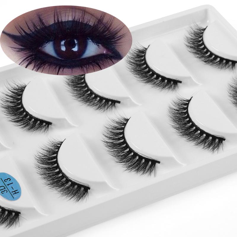 

5pairs Handmade 3D Mink Lashes Short False Eyelashes Cross Messy Dense Lashes Stage Makeup False Eyelashes Maquiagem