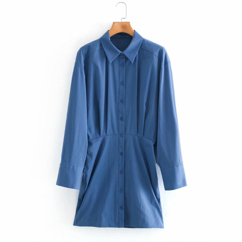 

2020 Summer Women Slim Shirts Dress Solid Long Sleeve High waist Mini Sexy Dresses Female Elegant A-Line Dress Clothing vestidos