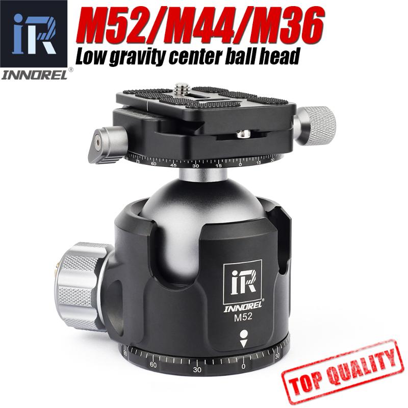 

Low Center of Gravity 52mm 44mm 36mm tripod Ballhead Double U Notch ultra-low profile Damping setting CNC ball head heavy duty