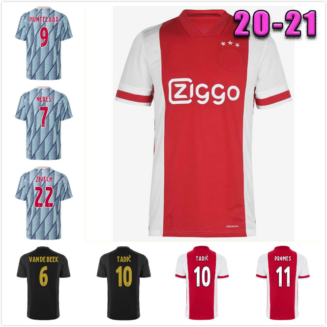 

20 21 Jersey home away VAN DE BEEK SCHONE Soccer Jerseys Soccer Shirt 2020 2021 TADIC DOLBERG HUNTELAAR ZIYEC football uniform, Black;yellow