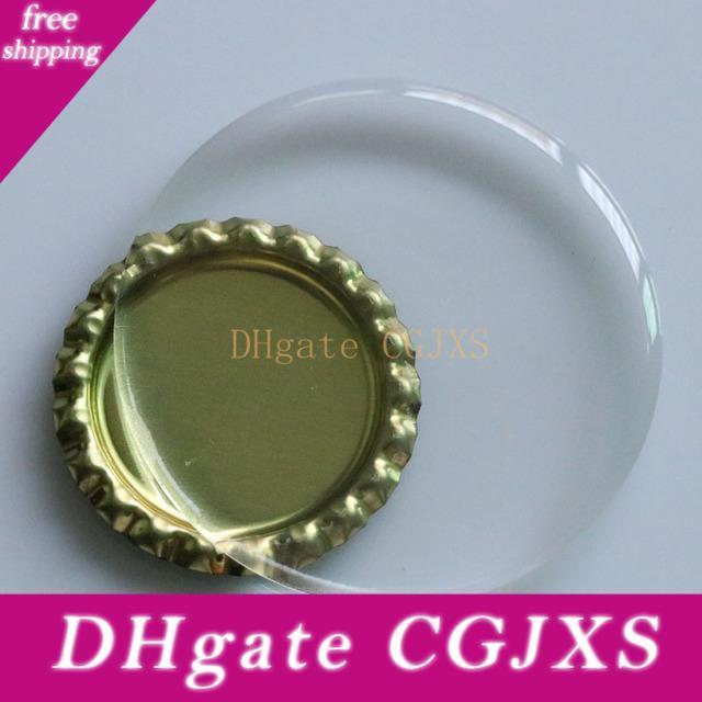 Adhesive Circles Bottle Cap Stickers Round Transparent Shape Clear Epoxy 100pcs