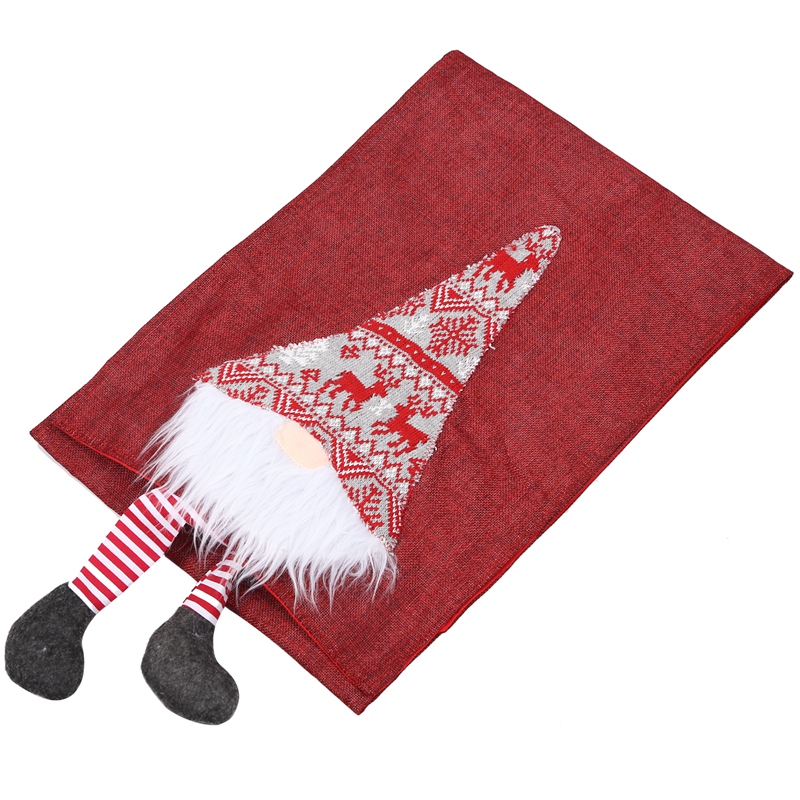 

Christmas Tablecloth Runner Stereo Tablecloth Mat Christmas Decoration Supplies Table Flag Creative Three-Dimensional Table Clot, Red