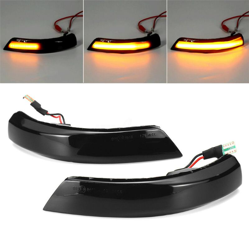 

2 Pcs Dynamic LED Turn Signal High Bright Mirror Indicators Light for Focus 2 3 2008-2020 Mondeo 4 2011-2020, As pic