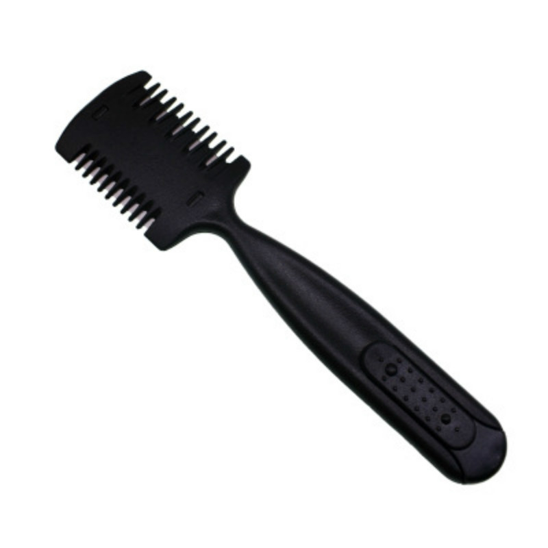 

Hair Cutting Comb Black Handle Hair Brushes with Razor Blades Cutting Thinning Trimmin Salon DIY Styling Tools