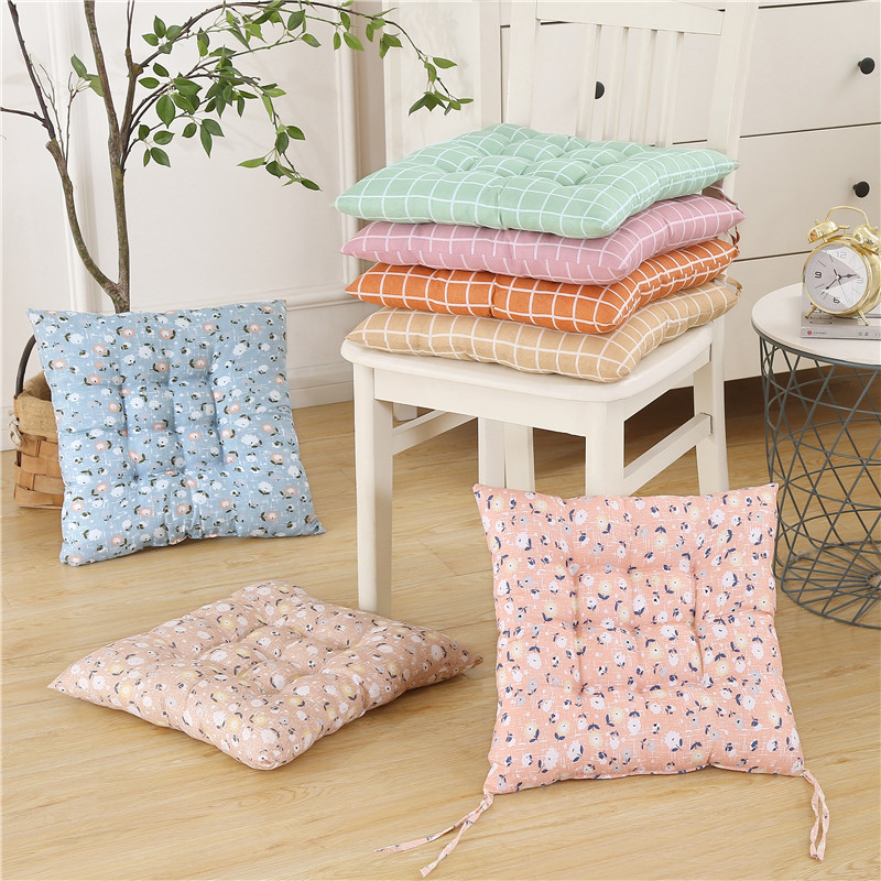 Chair Seat lattice stripe pillow fashion Home Office decoration tatami stool cushion pillows-image-570990068