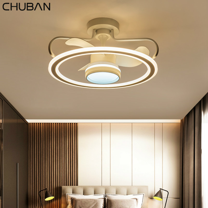 

Modern Ceiling Fans with Lights Mute Bedroom Living Room Ceiling Light with Fan Creative Led Fan Ventilateur De Plafond