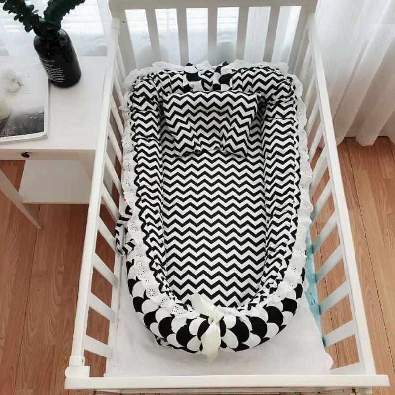 

Baby Crib Portable Anti-pressure Infant Travel Nest Bed Foldable Bionic Bed for Newborns Baby Bassinet Bumper Playpen
