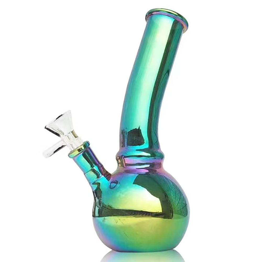

Colorful Glass Bong Hookah Glass Water Pipes Beaker Recycler 7in Bongs Dab Rig Oil Burner Ash Catcher Bubbler With 14mm Joint FY2333