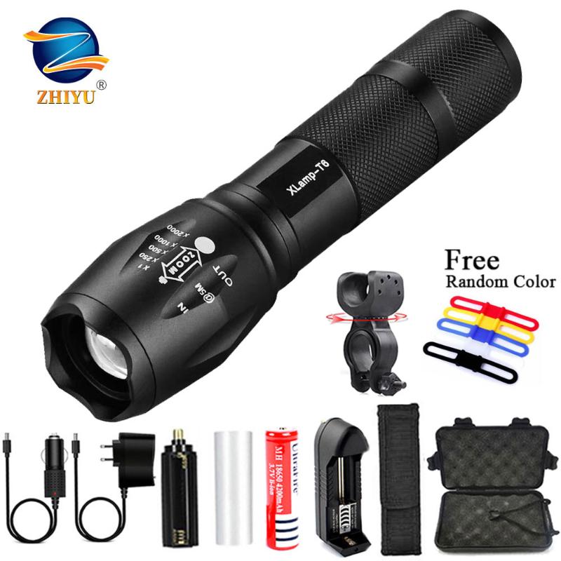 

ZHIYU Ultra Bright LED T6 L2 V6 Camping Outdoor Lights 5 Modes Zoomable Waterproof Bicycle Light 18650 Battery Lamps