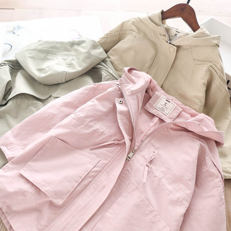 

2020 Autumn Baby Girls Big Pocket Coat Children's Clothing Wholesale, Light green