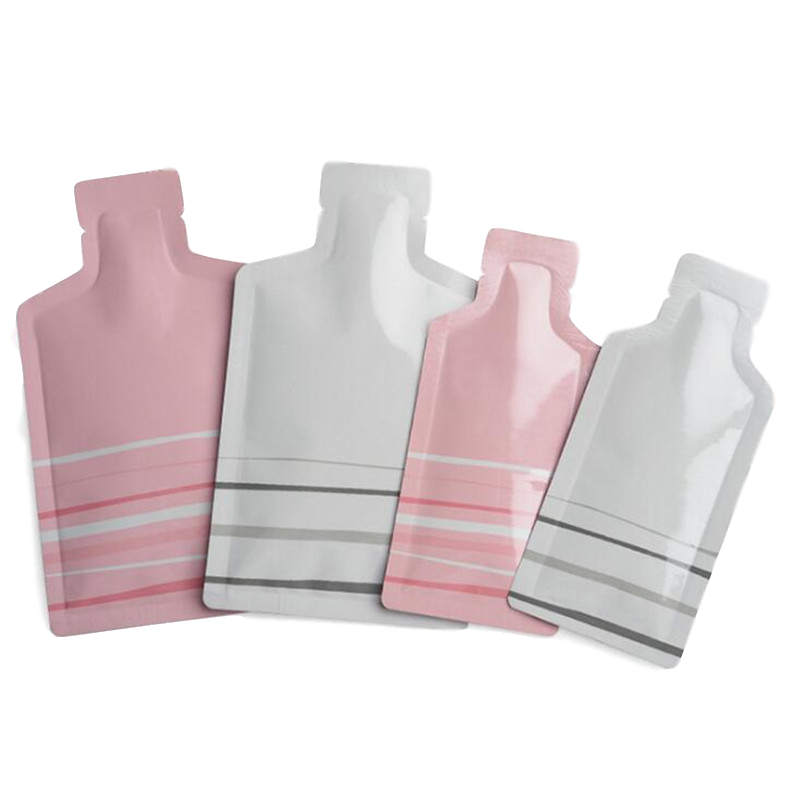 

100Pcs/Lot Aluminum Foil Bag Bottle Shaped Bag Skin Care Cosmetics Trial Package Sample Shampoo Lotion Customization Pouches