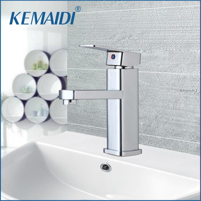 

KEMAIDI RU New Arrival Bathroom Faucet Single Handle For Bathroom Sink Mixer Tap Chrome Finish Faucets Deck Mounted